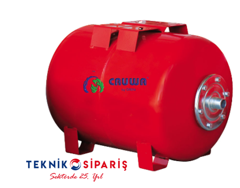 100 LT 10 BAR YATIK AYAKLI TİP MANOMETRELİ GENLEŞME TANKI - CRW 100 Y