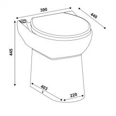 SANICOMPACT 43 / Klozet Tip WC Öğütücü + 1 Lavabo
