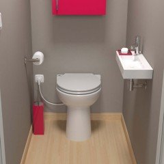 SANICOMPACT 43 / Klozet Tip WC Öğütücü + 1 Lavabo