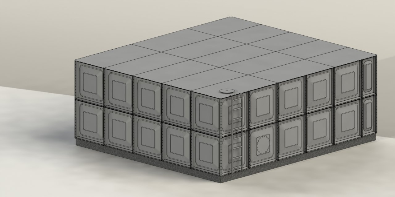 69 TON 304 PASLANMAZ SU DEPOSU (En=5400mm x Boy=5940mm x Yükseklik= 2160mm)