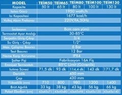 150 LT. ELEKTRİKLİ TERMOSİFON (2000 WATH) 430 x 450 x 1400 mm (TEİM-150 LT.)