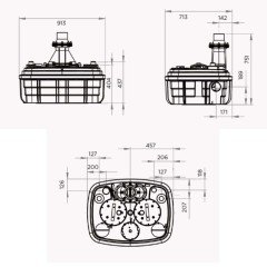 SANICUBIC 2 VX  TRİFAZE /120 LT ÇİFT POMPA VORTEX 2 x  3500 W MOTORLU
