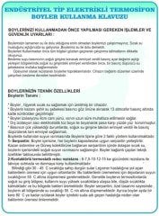 800 LT. ELEKTRİKLİ TERMOSİFON (3 x 10 KW) SİEMENS KONTAKTÖRLÜ, POLYESTER PANOLU (ENDÜSTRİYEL TİP)